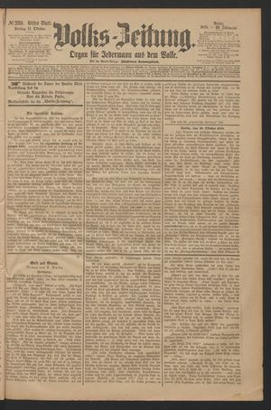 Volks-Zeitung on Oct 11, 1878