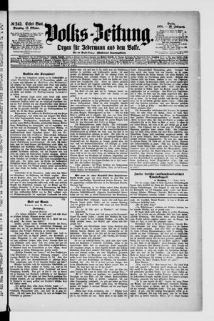 Volks-Zeitung vom 15.10.1878