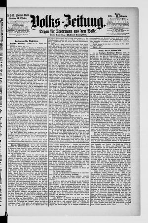 Volks-Zeitung vom 15.10.1878