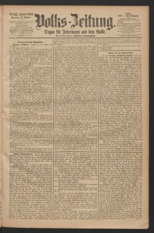 Volks-Zeitung vom 15.10.1878