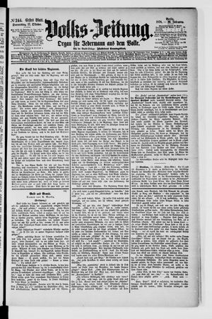 Volks-Zeitung vom 17.10.1878