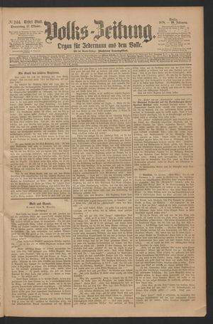 Volks-Zeitung vom 17.10.1878