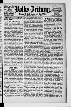 Volks-Zeitung vom 26.10.1878