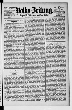 Volks-Zeitung vom 30.10.1878