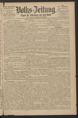 Volks-Zeitung vom 30.10.1878