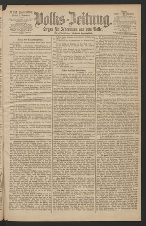 Volks-Zeitung on Nov 1, 1878
