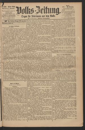 Volks-Zeitung vom 02.11.1878
