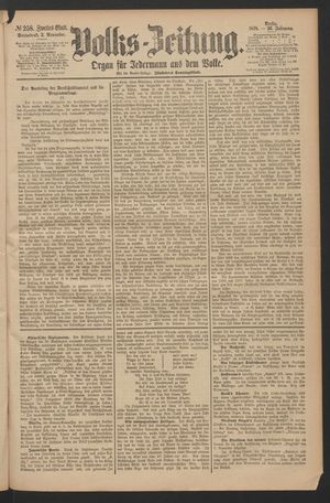 Volks-Zeitung vom 02.11.1878