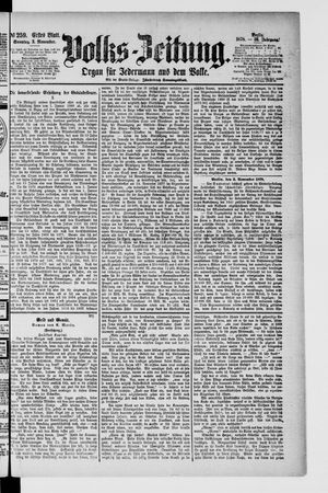 Volks-Zeitung vom 03.11.1878