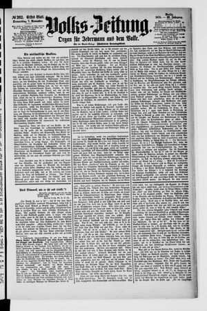 Volks-Zeitung vom 07.11.1878