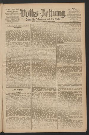 Volks-Zeitung vom 08.11.1878