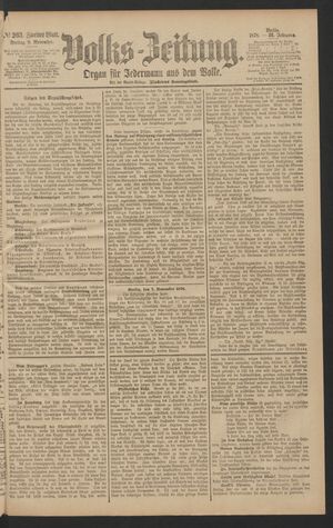 Volks-Zeitung vom 08.11.1878