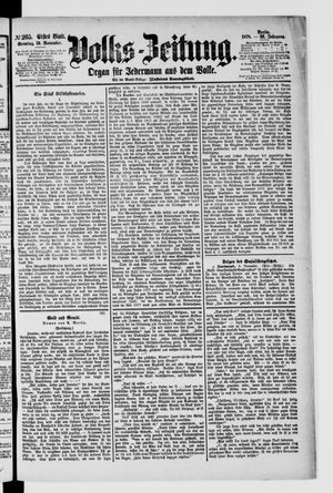 Volks-Zeitung vom 10.11.1878