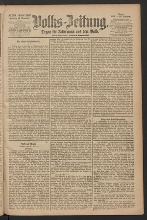 Volks-Zeitung vom 10.11.1878