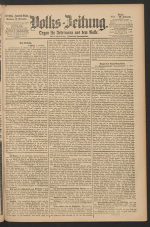 Volks-Zeitung vom 10.11.1878