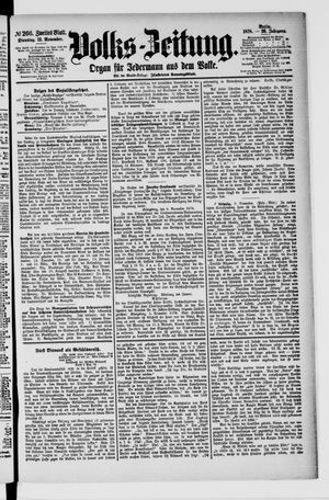 Volks-Zeitung on Nov 12, 1878