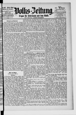 Volks-Zeitung vom 13.11.1878