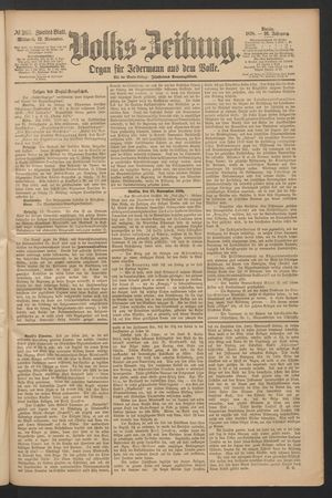 Volks-Zeitung vom 13.11.1878