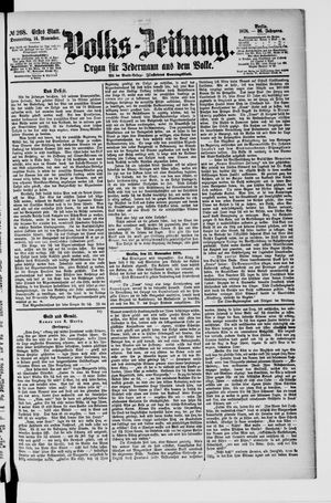 Volks-Zeitung on Nov 14, 1878