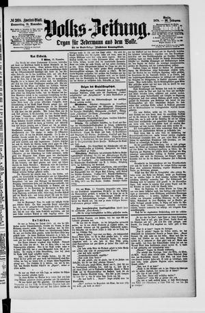 Volks-Zeitung on Nov 14, 1878