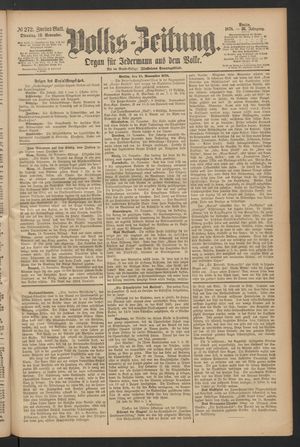 Volks-Zeitung on Nov 19, 1878