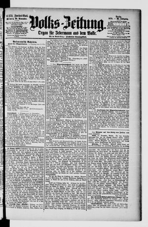 Volks-Zeitung vom 20.11.1878