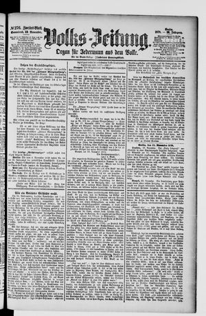 Volks-Zeitung vom 23.11.1878