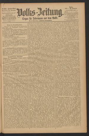 Volks-Zeitung vom 28.11.1878