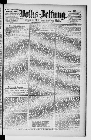 Volks-Zeitung vom 04.12.1878