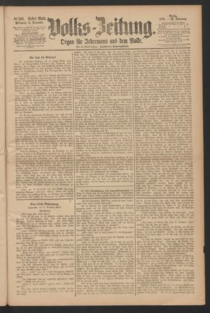 Volks-Zeitung vom 11.12.1878