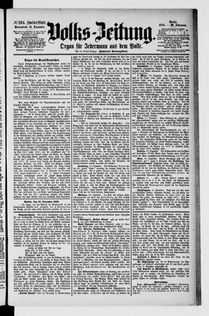 Volks-Zeitung vom 14.12.1878