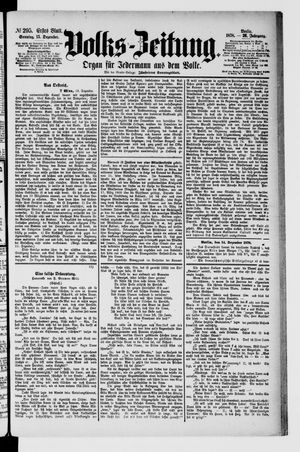 Volks-Zeitung vom 15.12.1878