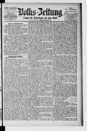 Volks-Zeitung vom 15.12.1878