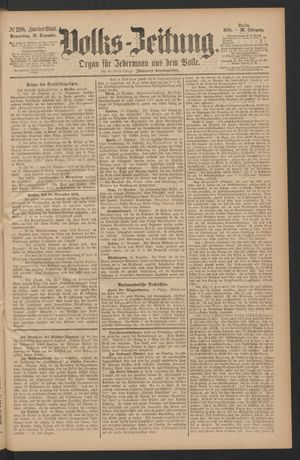 Volks-Zeitung on Dec 19, 1878