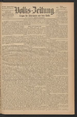 Volks-Zeitung vom 21.12.1878