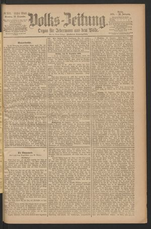 Volks-Zeitung on Dec 22, 1878