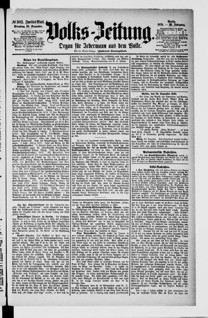 Volks-Zeitung vom 24.12.1878