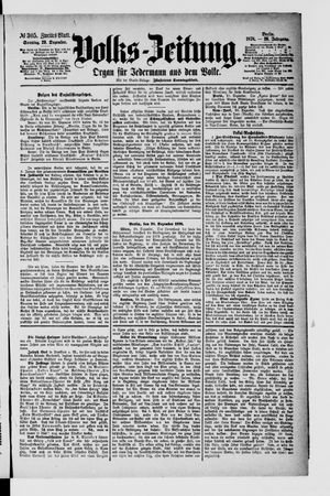 Volks-Zeitung vom 29.12.1878