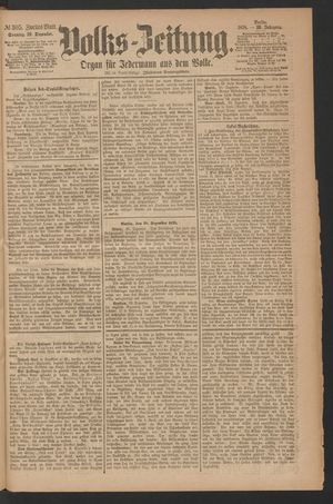Volks-Zeitung vom 29.12.1878