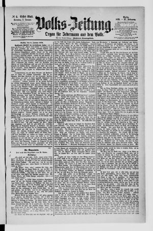 Volks-Zeitung vom 05.01.1879