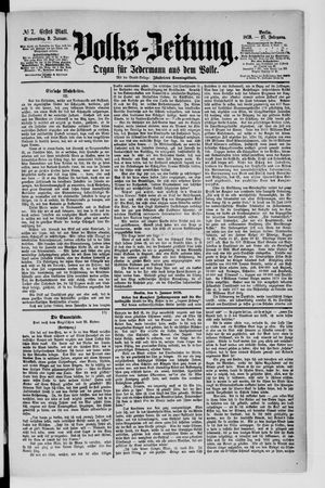 Volks-Zeitung vom 09.01.1879