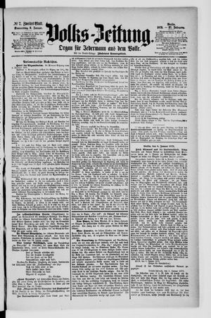Volks-Zeitung vom 09.01.1879