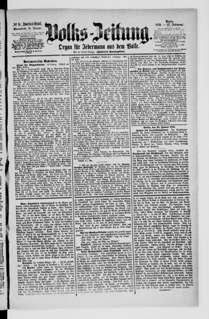 Volks-Zeitung vom 11.01.1879