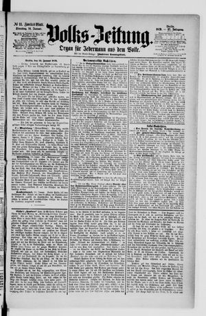 Volks-Zeitung vom 14.01.1879