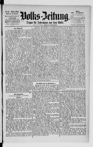 Volks-Zeitung vom 15.01.1879