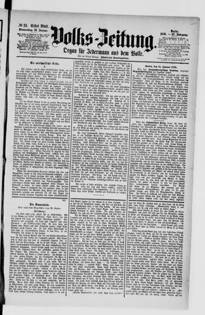 Volks-Zeitung on Jan 16, 1879