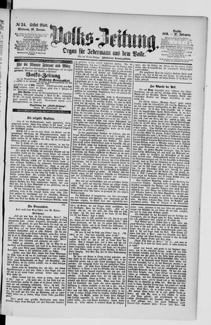 Volks-Zeitung vom 29.01.1879