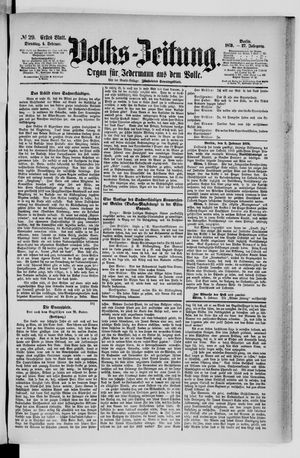 Volks-Zeitung vom 04.02.1879