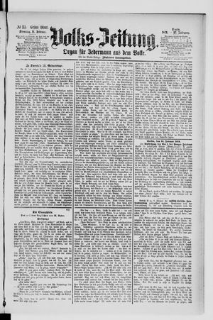 Volks-Zeitung vom 11.02.1879