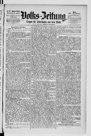 Volks-Zeitung vom 13.02.1879